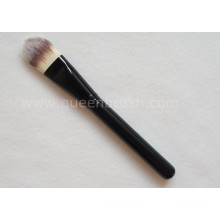 Escova de maquiagem de madeira Handle Custom Facial escova de maquiagem de Black Synthetic Foundation